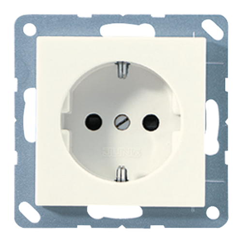 Розетка JUNG ECO PROFI, скрытый монтаж, с заземлением, бежевый