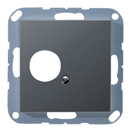 Накладка мультимедийной розетки JUNG А-СЕРИЯ, антрацит матовый