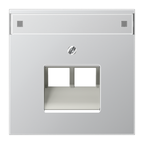 Накладка на розетку информационную JUNG LS METAL, матированный алюминий