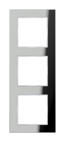 Рамка 3 поста JUNG A CREATION, зеркальное серебро