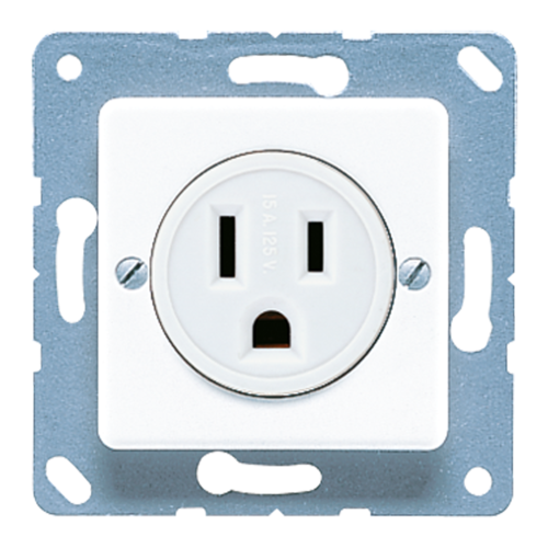 Розетка JUNG US-NEMA, скрытый монтаж, белый