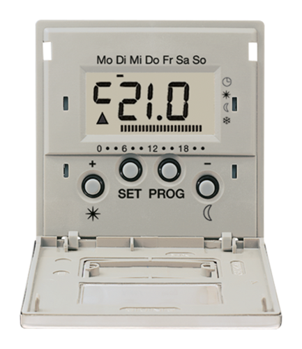 JUNG LS 990 Edelstahl Дисплей термостата с таймером (мех. UT238E)