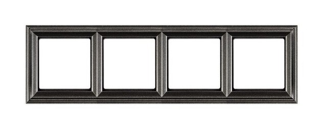 Рамка 4 поста JUNG ECO PROFI, алюминий