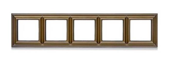 Рамка 5 постов JUNG ECOPROFI DECO, античная латунь