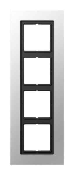 Рамка 4 поста JUNG LS PLUS, алюминий