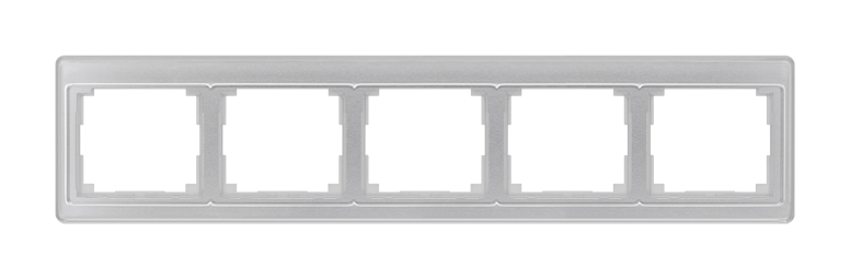 Рамка 5 постов JUNG SL 500, горизонтальная, серебристый