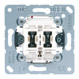JUNG Мех Выключатель 2-клавишный кнопочный с подсветкой (2 НО контакта)
